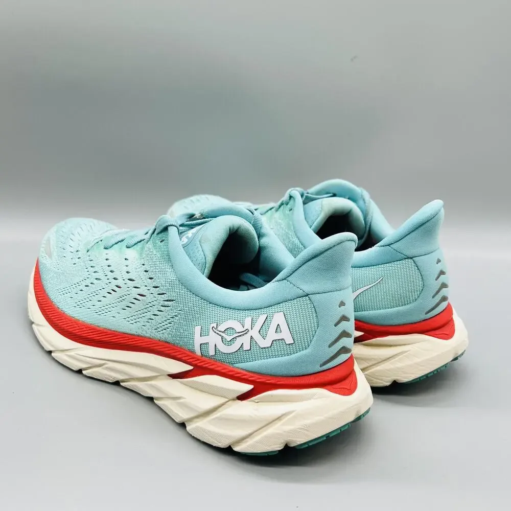 Hoka One One Shoes Womens 9.5 Blue Clifton 8 Running Athletic Sneakers Comfort
